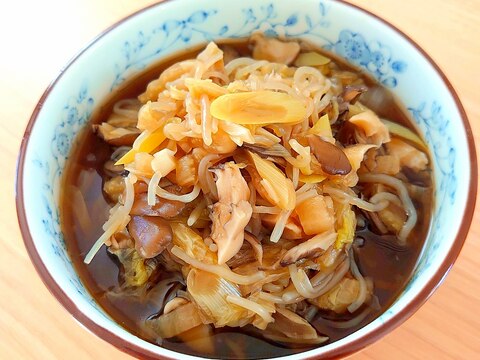 【簡単副菜】白菜と白滝のすき煮風